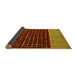 Sideview of Abstract Yellow Modern Rug, abs4975yw