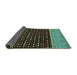 Sideview of Abstract Turquoise Modern Rug, abs4975turq