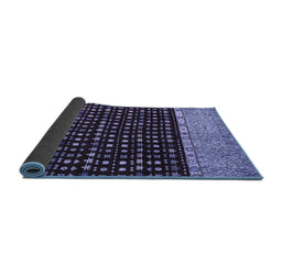 Sideview of Abstract Blue Modern Rug, abs4975blu