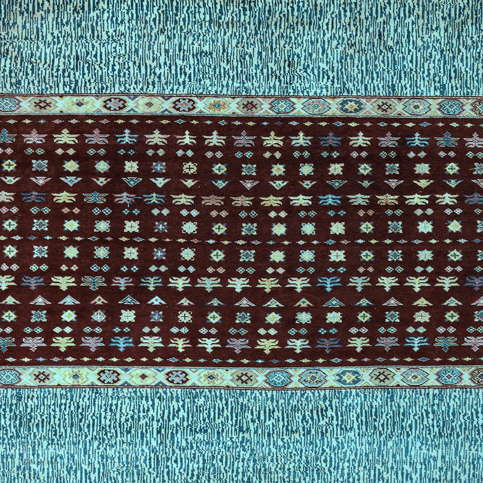 Square Machine Washable Abstract Light Blue Modern Rug, wshabs4975lblu