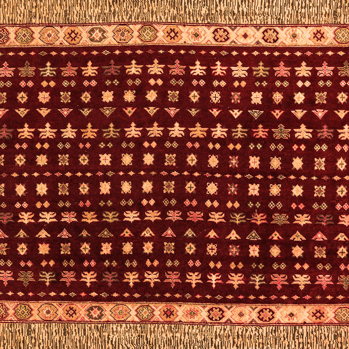 Machine Washable Abstract Orange Modern Area Rugs, wshabs4975org