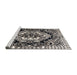Sideview of Machine Washable Abstract Pale Silver Gray Rug, wshabs4976