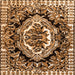 Square Machine Washable Medallion Orange French Area Rugs, wshabs4976org