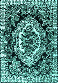 Medallion Turquoise French Rug, abs4976turq