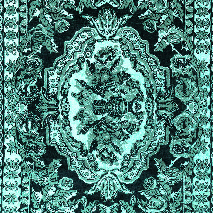 Medallion Turquoise French Rug, abs4976turq
