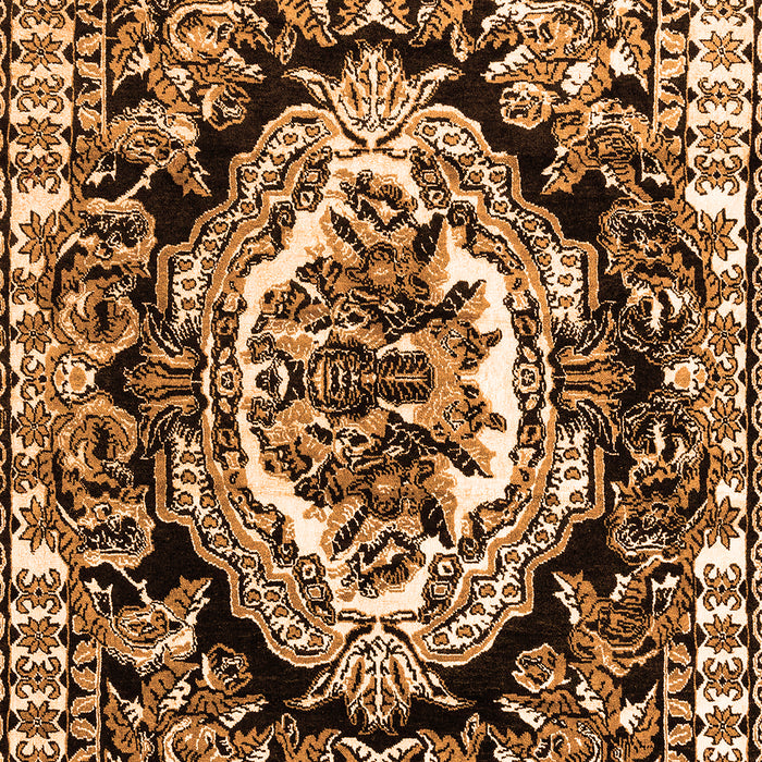 Medallion Orange French Rug, abs4976org