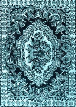 Medallion Light Blue French Rug, abs4976lblu