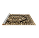 Sideview of Machine Washable Medallion Brown French Rug, wshabs4976brn