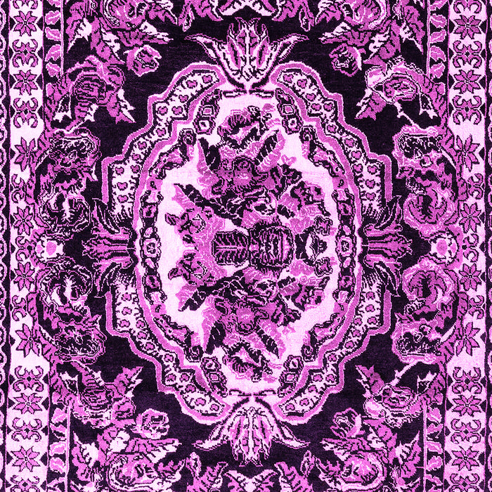 Machine Washable Medallion Pink French Rug, wshabs4976pnk