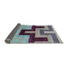 Sideview of Abstract Purple Modern Rug, abs4977