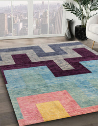 Abstract Purple Modern Rug, abs4977