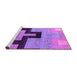 Sideview of Machine Washable Abstract Purple Modern Area Rugs, wshabs4977pur