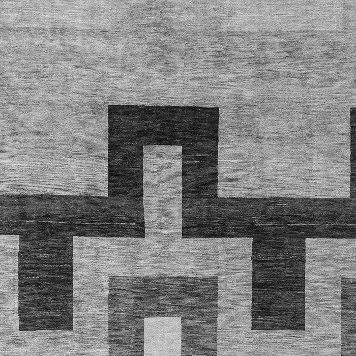 Machine Washable Abstract Gray Modern Rug, wshabs4977gry