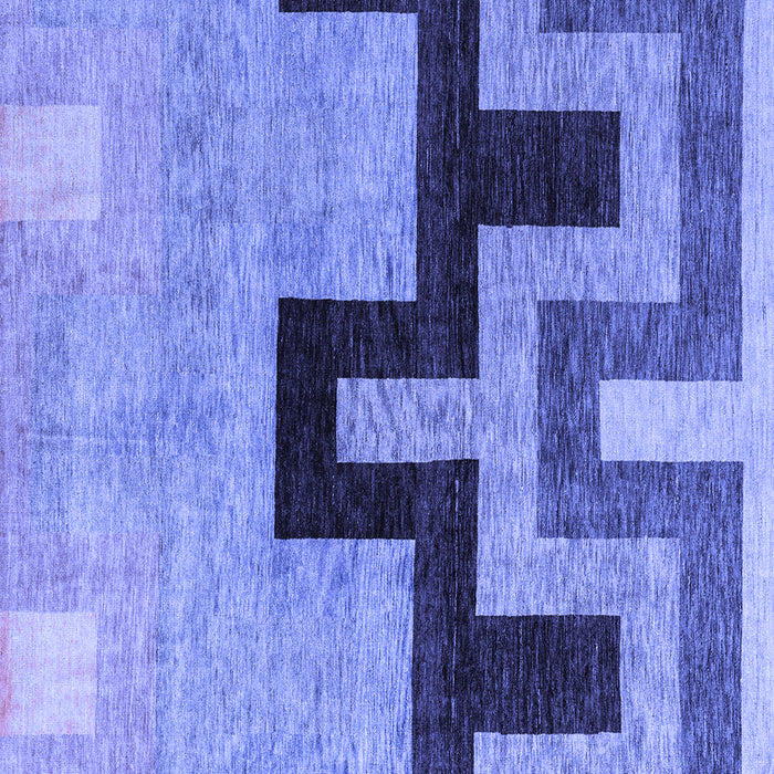 Square Machine Washable Abstract Blue Modern Rug, wshabs4977blu