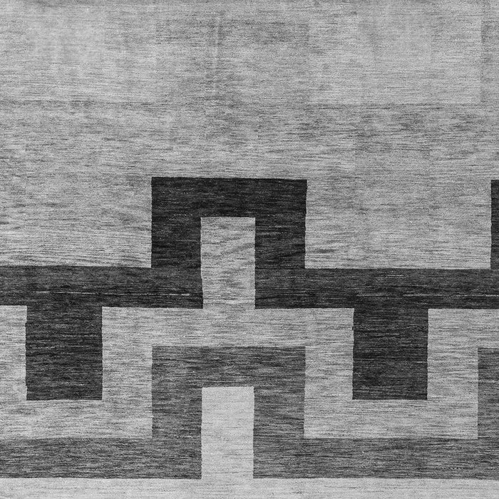 Square Machine Washable Abstract Gray Modern Rug, wshabs4977gry