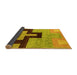 Sideview of Abstract Yellow Modern Rug, abs4977yw