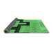 Sideview of Abstract Emerald Green Modern Rug, abs4977emgrn