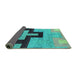 Sideview of Abstract Turquoise Modern Rug, abs4977turq