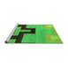 Sideview of Machine Washable Abstract Green Modern Area Rugs, wshabs4977grn