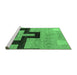 Sideview of Machine Washable Abstract Emerald Green Modern Area Rugs, wshabs4977emgrn