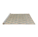 Sideview of Machine Washable Abstract Camel Brown Rug, wshabs4978