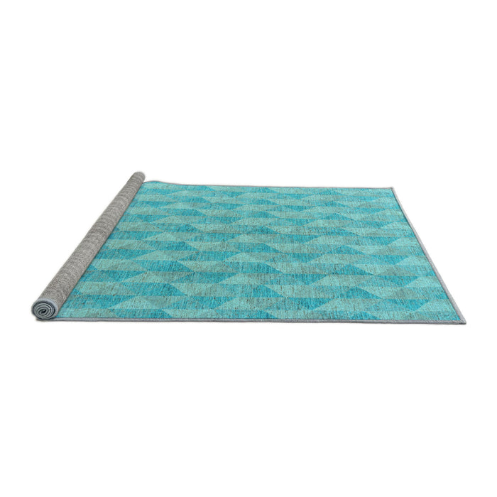 Sideview of Machine Washable Abstract Light Blue Modern Rug, wshabs4978lblu