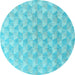 Round Machine Washable Abstract Light Blue Modern Rug, wshabs4978lblu