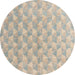 Round Abstract Camel Brown Modern Rug, abs4978