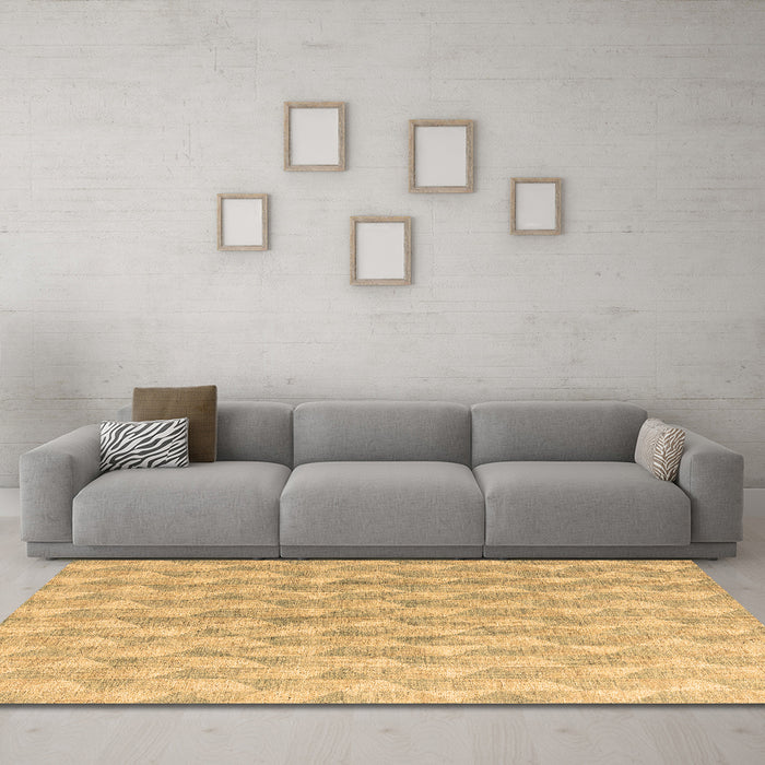 Machine Washable Abstract Brown Modern Rug in a Living Room,, wshabs4978brn