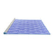 Sideview of Machine Washable Abstract Blue Modern Rug, wshabs4978blu