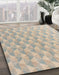 Abstract Camel Brown Modern Rug in Family Room, abs4978