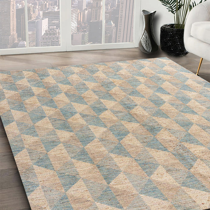Machine Washable Abstract Camel Brown Rug in a Family Room, wshabs4978