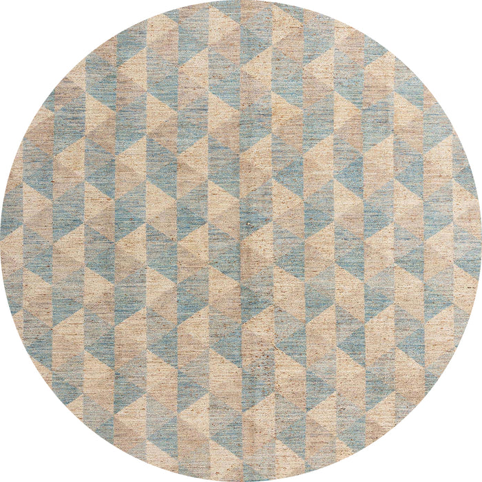 Round Machine Washable Abstract Camel Brown Rug, wshabs4978