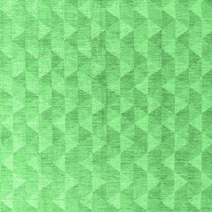 Square Machine Washable Abstract Emerald Green Modern Area Rugs, wshabs4978emgrn