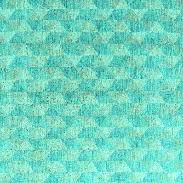 Square Machine Washable Abstract Turquoise Modern Area Rugs, wshabs4978turq