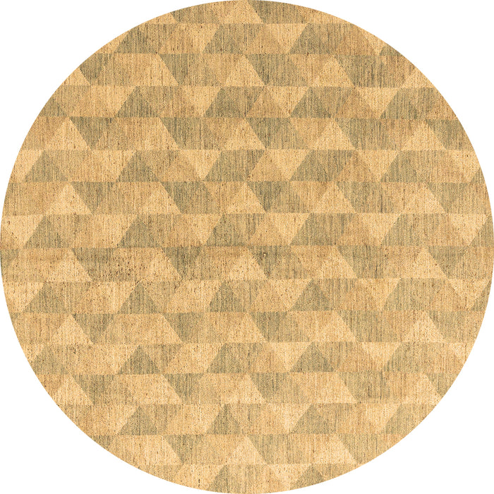 Round Abstract Brown Modern Rug, abs4978brn