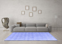 Machine Washable Abstract Blue Modern Rug, wshabs4978blu