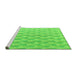 Sideview of Machine Washable Abstract Green Modern Area Rugs, wshabs4978grn