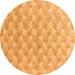 Round Abstract Orange Modern Rug, abs4978org