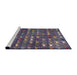 Sideview of Machine Washable Abstract Purple Haze Purple Rug, wshabs4979