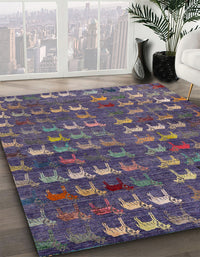 Abstract Purple Modern Rug, abs4979