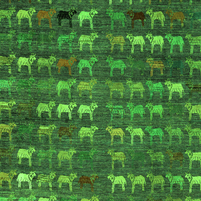 Abstract Green Modern Rug, abs4979grn