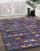 Abstract Purple Modern Rug in Family Room, abs4979