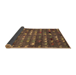 Sideview of Abstract Brown Modern Rug, abs4979brn