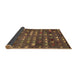 Sideview of Abstract Brown Modern Rug, abs4979brn