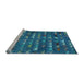 Sideview of Machine Washable Abstract Light Blue Modern Rug, wshabs4979lblu