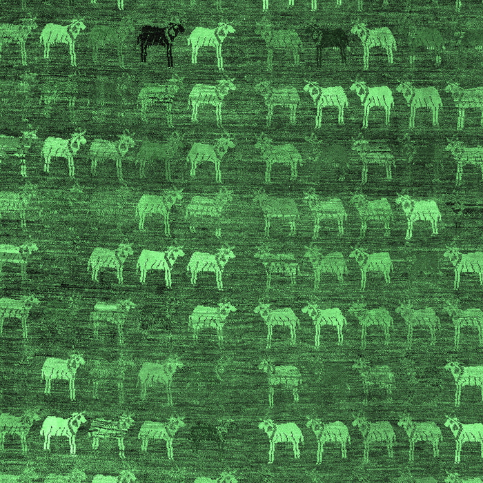 Abstract Emerald Green Modern Rug, abs4979emgrn