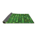 Sideview of Abstract Green Modern Rug, abs4979grn