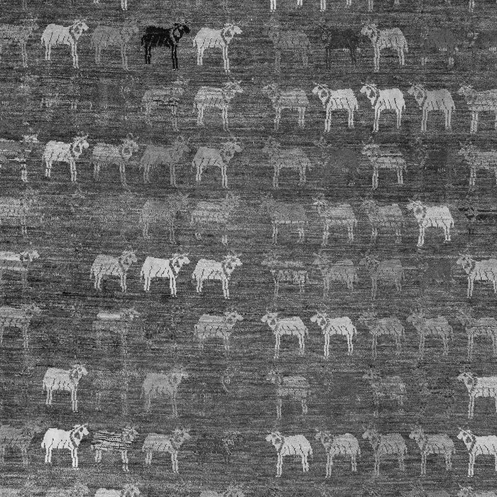 Machine Washable Abstract Gray Modern Rug, wshabs4979gry