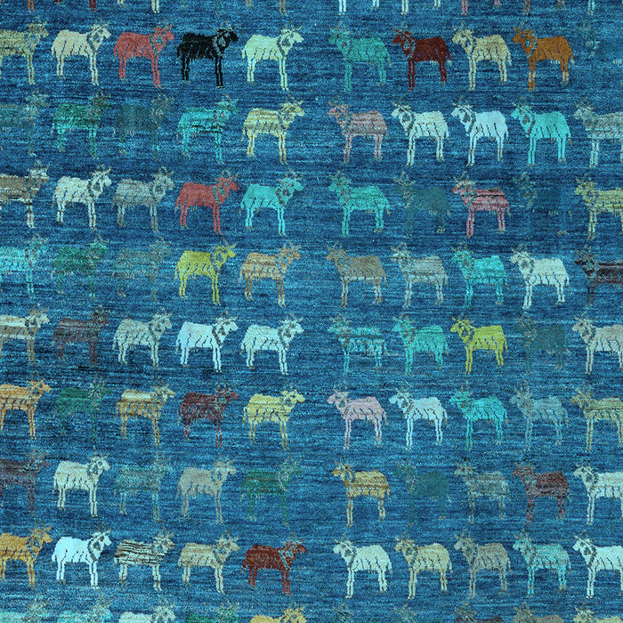 Machine Washable Abstract Light Blue Modern Rug, wshabs4979lblu